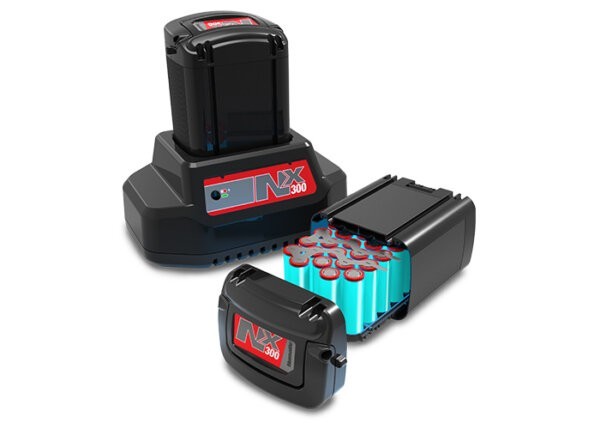 two NX300 lithium ion batteries